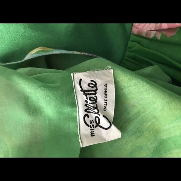 COPY - Vintage Green Floral Maxi Dress - Picture 5 of 7